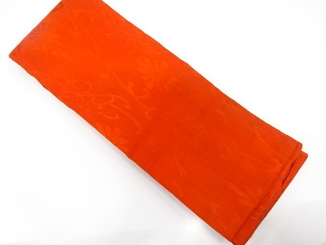 アンティーク　紋錦紗　乱菊模様織り出し半幅帯